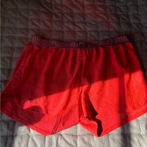 Under Armour Red Athletic Shorts